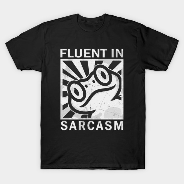 Fluent in sarcasm - Frog T-Shirt by valentinahramov